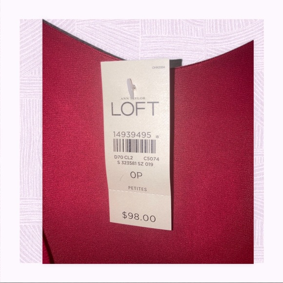 Ann Taylor LOFT Red Ruffled Chiffon Cocktail Dress Size 0P - Picture 4 of 8